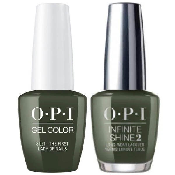 OPI GelColor Suzi-The First Lady Of Nails #W55 + Infinite Shine #W55