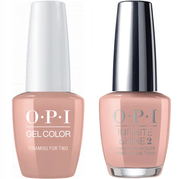 OPI GelColor Tiramisu For Two #V28 + Infinite Shine #V28