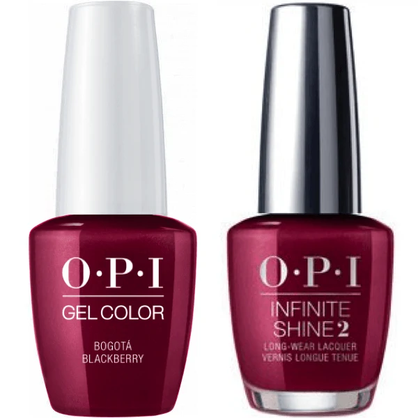 OPI GelColor Bogota Blackberry #F52 + Infinite Shine #F52
