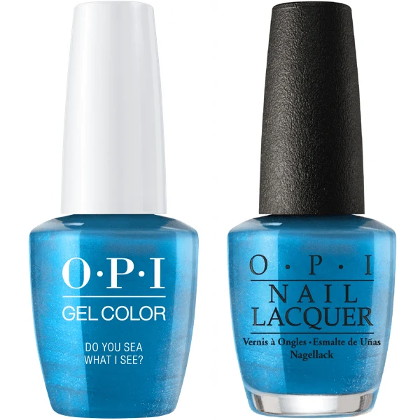 OPI GelColor + Matching Lacquer Do You Sea What I Sea? #F84