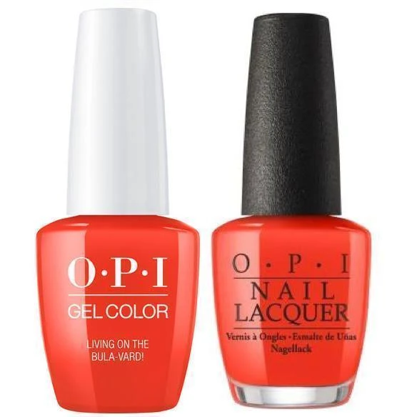 OPI GelColor + Matching Lacquer Living On The Bula-vard! #F81