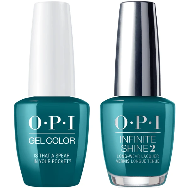 OPI GelColor Is That A Spear In Your Pocket? #F85 + Infinite Shine #F85