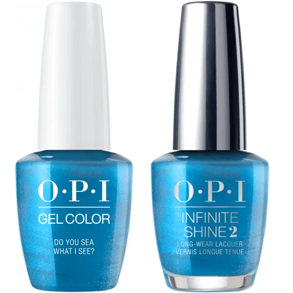 OPI GelColor Do You Sea What I Sea? #F84 + Infinite Shine #F84