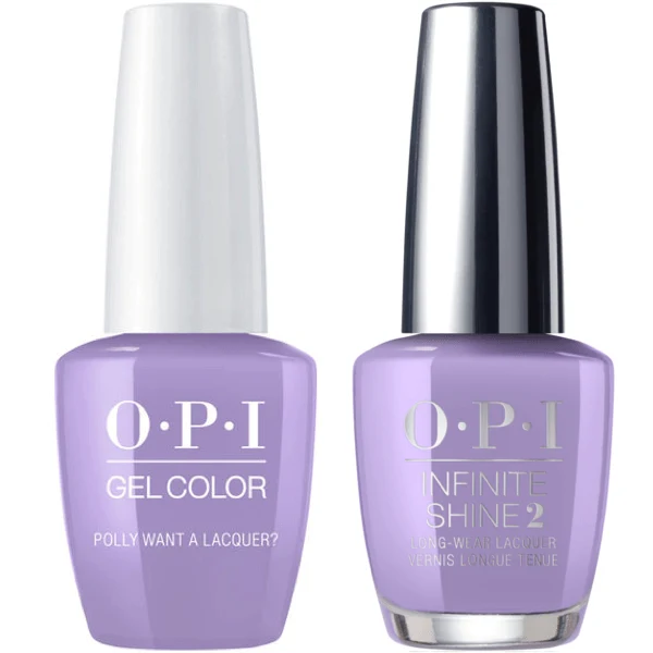 OPI GelColor Polly Want A Lacquer #F83 + Infinite Shine #F83