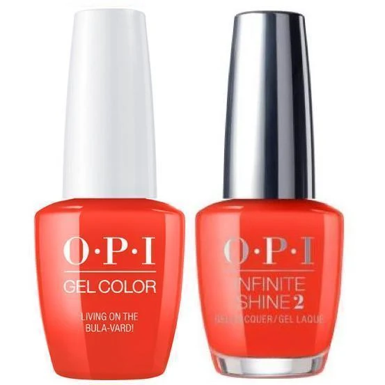 OPI GelColor Living On The Bula-vard! #F81 + Infinite Shine #F81