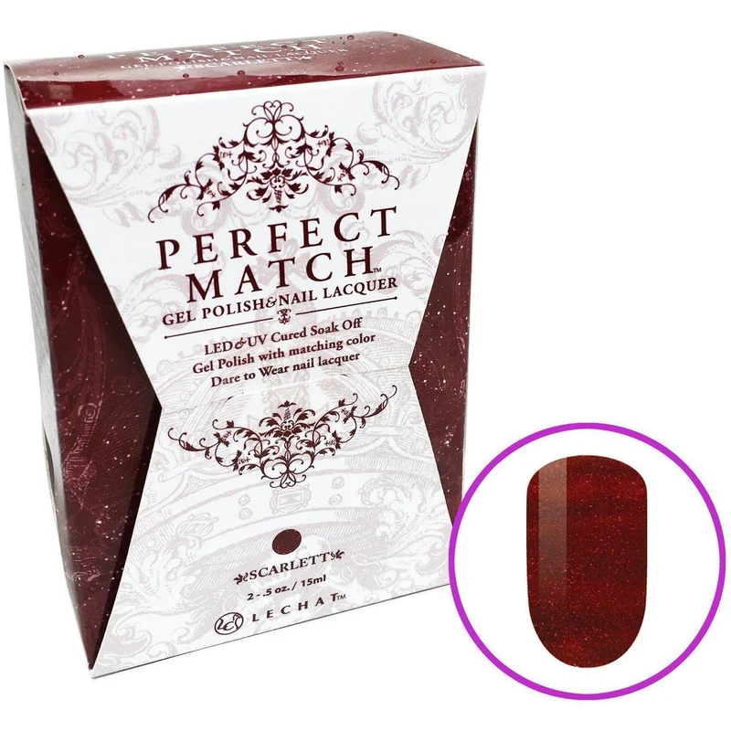 LeChat Perfect Match Gel + Matching Lacquer Scarlett #192