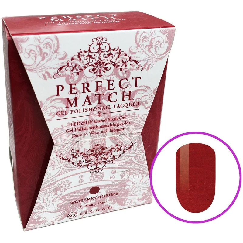 LeChat Perfect Match Gel + Matching Lacquer Cherry Bomb #190