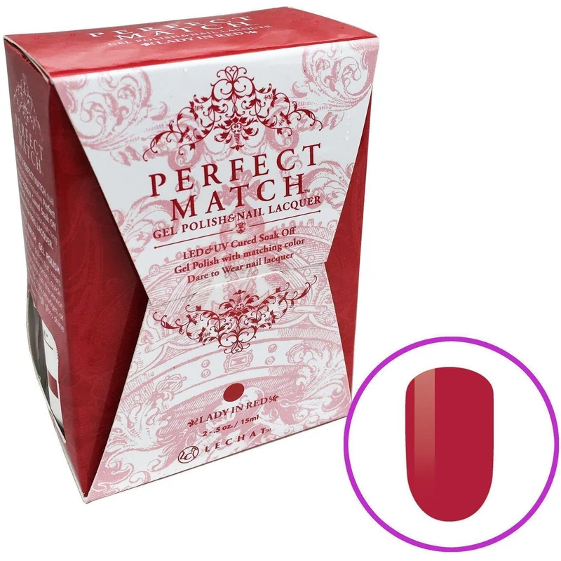 LeChat Perfect Match Gel + Matching Lacquer Lady In Red #188