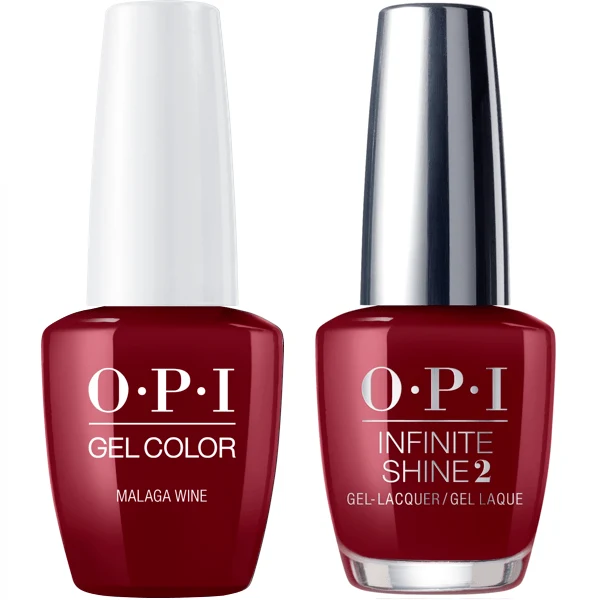 OPI GelColor Malaga Wine #L87 + Infinite Shine #L87