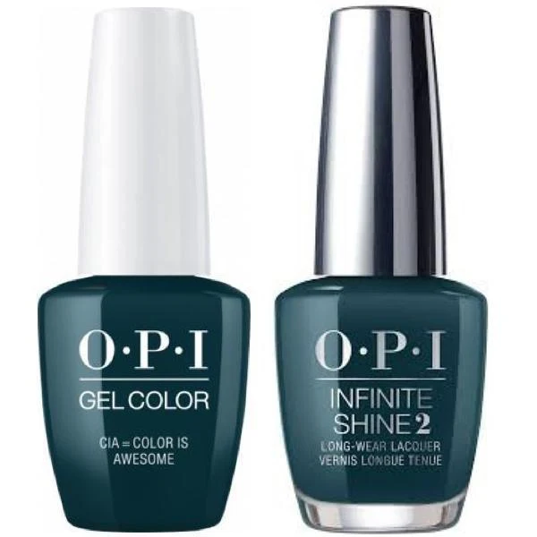 OPI GelColor CIA = Color Is Awesome #W53 + Infinite Shine #W53