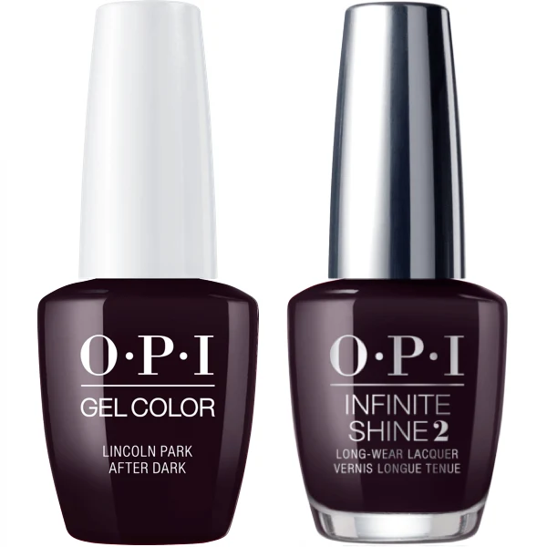 OPI GelColor Lincoln Park After Dark #W42 + Infinite Shine #W42