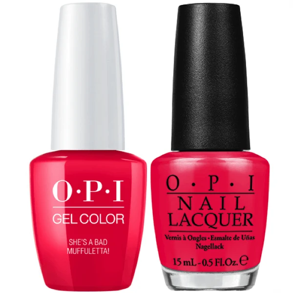 OPI GelColor + Matching Lacquer She’s a Bad Muffuletta! #N56