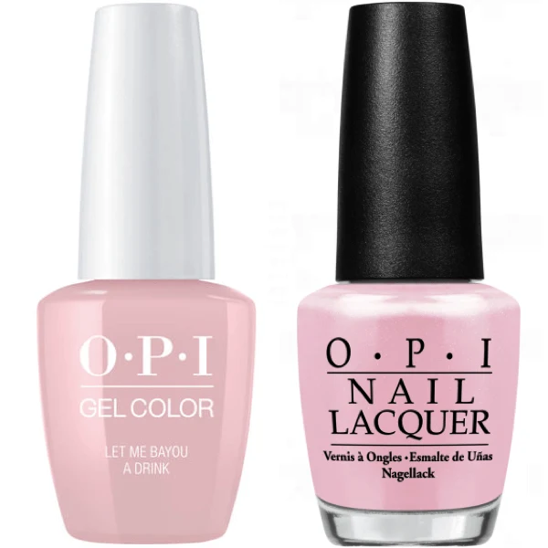 OPI GelColor + Matching Lacquer Let Me Bayou A Drink #N51