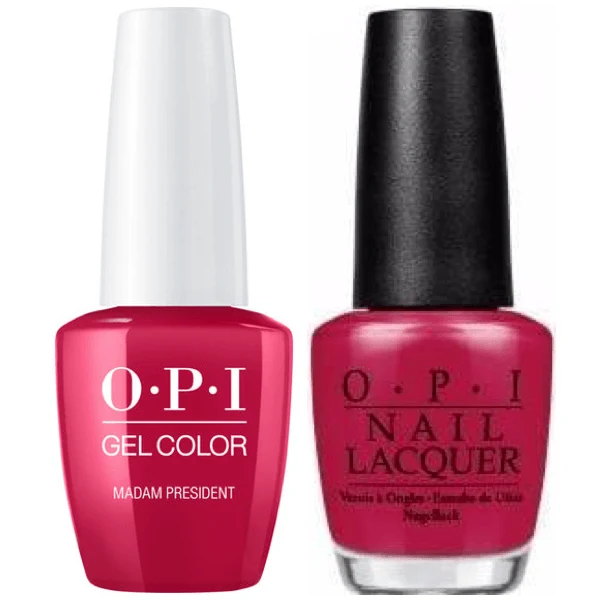 OPI GelColor + Matching Lacquer Madam President #W62