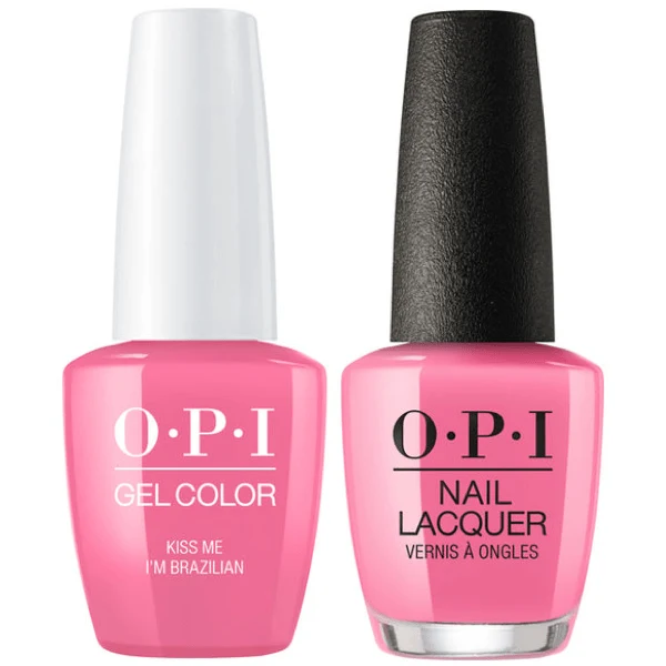OPI GelColor + Matching Lacquer Kiss Me I'M Brazilian #A68