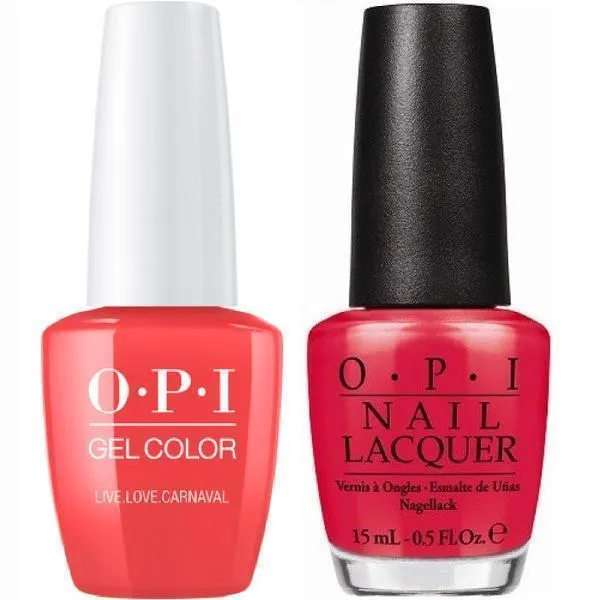 OPI GelColor + Matching Lacquer Live Love Carnaval #A69