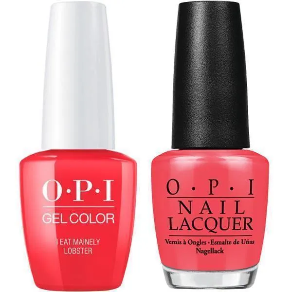 OPI GelColor + Matching Lacquer I Eat Mainely Lobster #T30