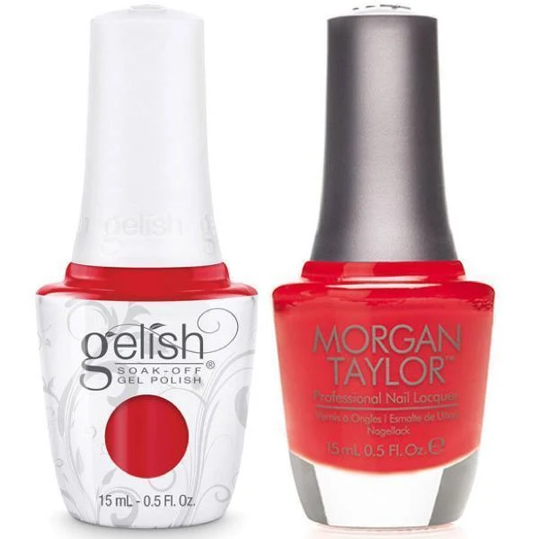 Harmony Gelish Fire Cracker #1110804 + Morgan Taylor #50028