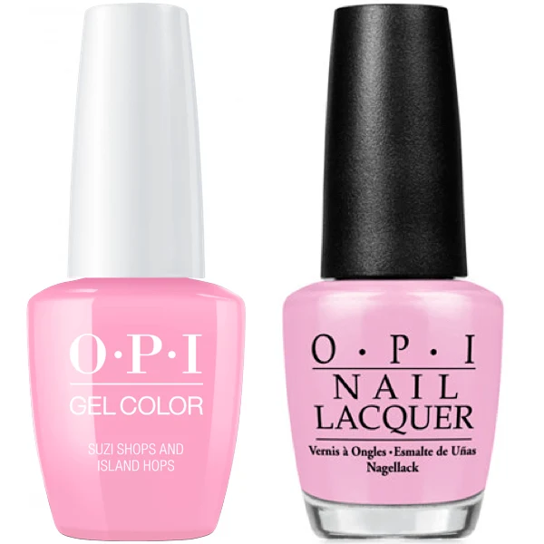OPI GelColor + Matching Lacquer Suzi Shops & Island Hops #H71