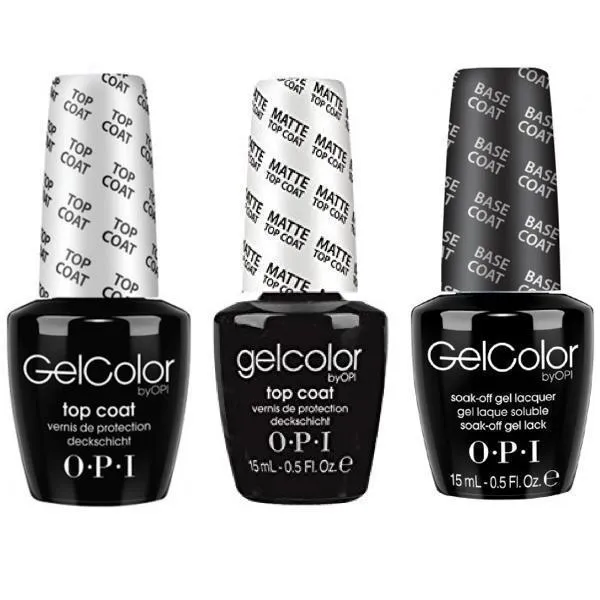 OPI GelColor Base & Top Coat + Matte Top Coat