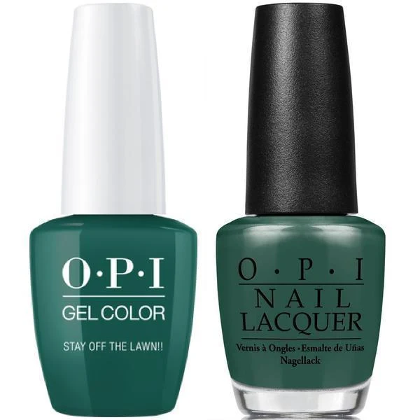 OPI GelColor + Matching Lacquer Stay Off The Lawn!! #W54