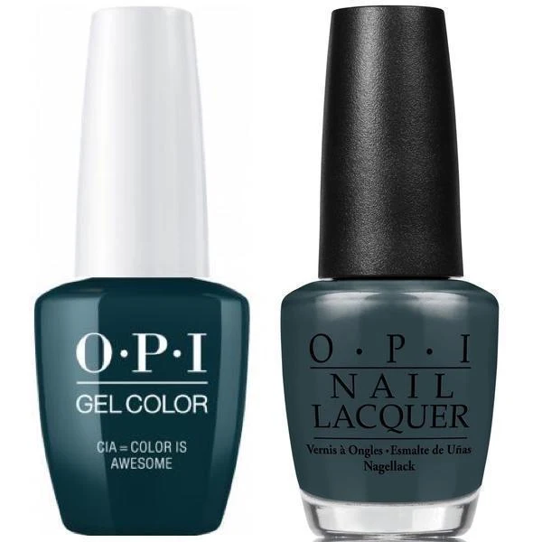 OPI GelColor + Matching Lacquer CIA=Color Is Awesome #W53