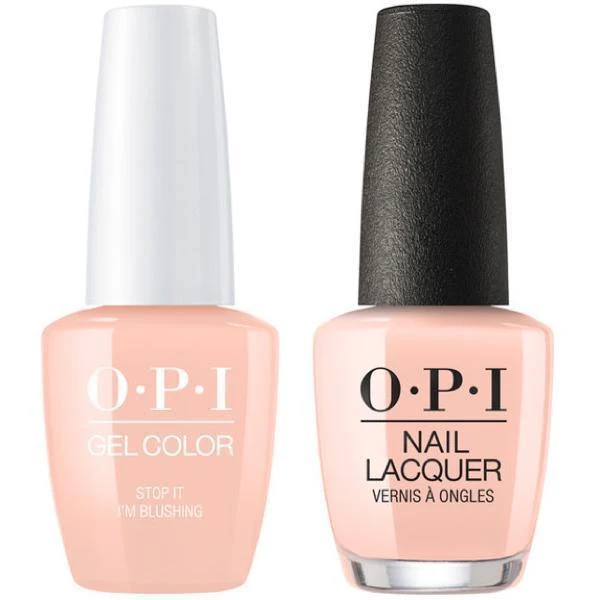 OPI GelColor + Matching Lacquer Stop It I'm Blushing #T74