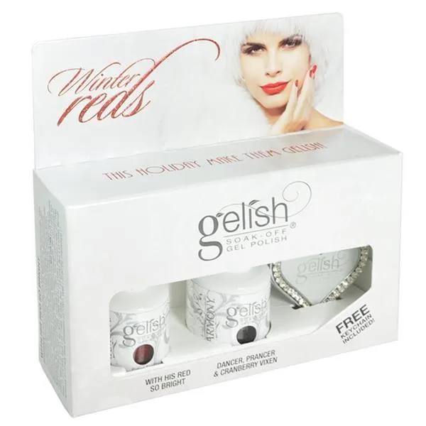 Harmony Gelish Winter Reds + Free Key Chain