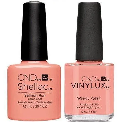 CND Creative Nail Design Vinylux + Shellac Salmon Run