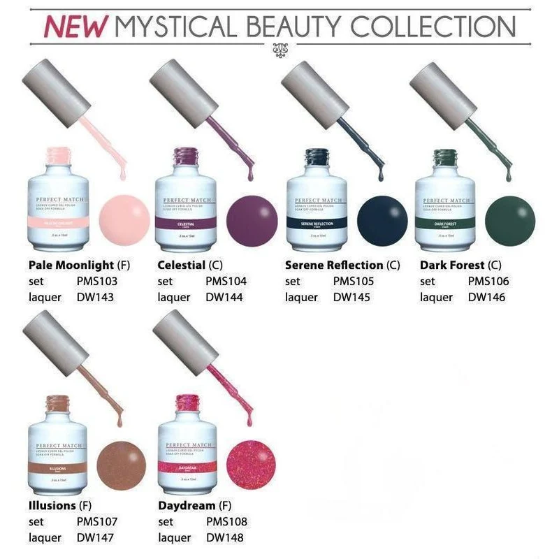 LeChat Perfect Match Gel + Matching Lacquer Mystical Beauty Collection #103 - #108