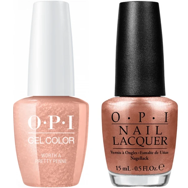 OPI GelColor + Matching Lacquer Worth A Pretty Penne #V27