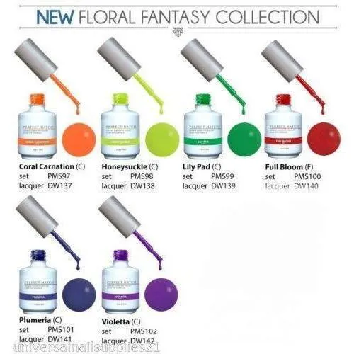 LeChat Perfect Match Gel + Matching Lacquer Floral Fantasy Collection #97 - #102