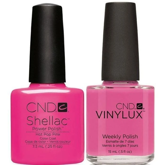 CND Creative Nail Design Vinylux + Shellac Hot Pop Pink