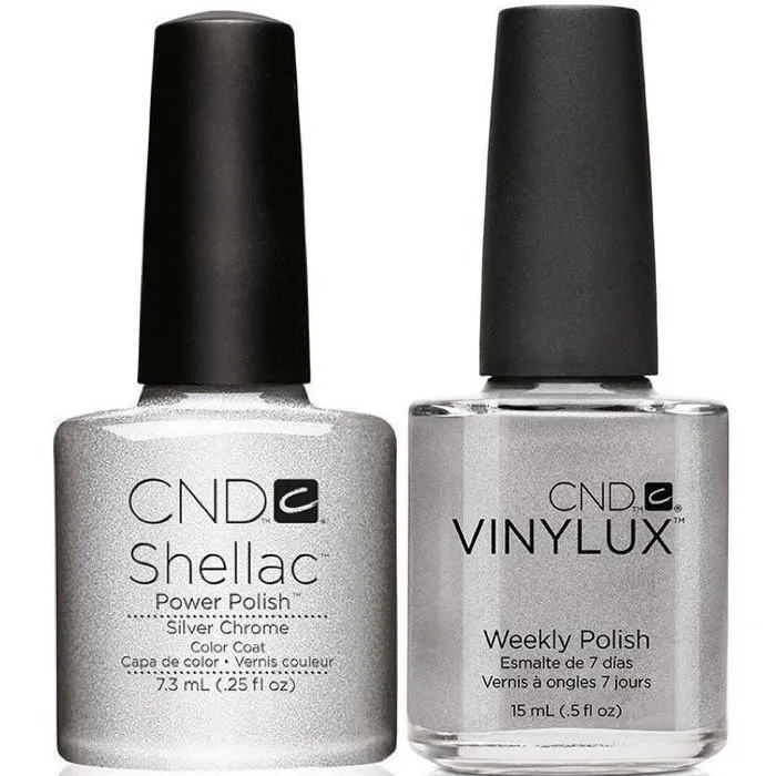 CND Creative Nail Design Vinylux + Shellac Silver Chrome