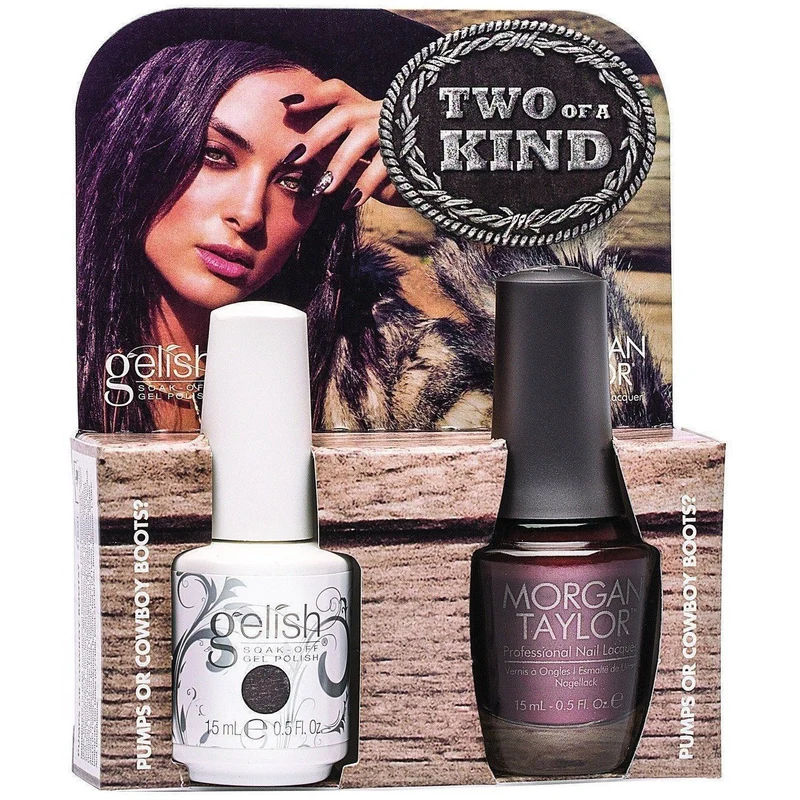 Harmony Gelish Pumps Or Cowboy Boots? #1110183 + Morgan Taylor #50183