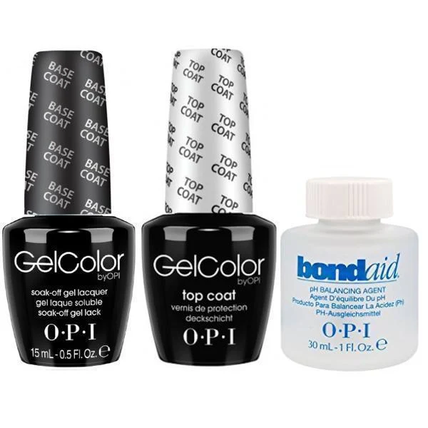 OPI GelColor Base & Top Coat + Bondaid pH Balancing