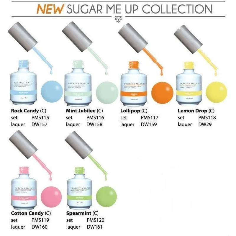 LeChat Perfect Match Gel + Matching Lacquer Sugar Me Up Collection #115 - #120