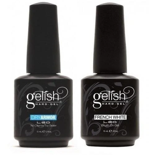 Harmony Gelish PhotoFinish Top Sealer + French White Brush On Gel