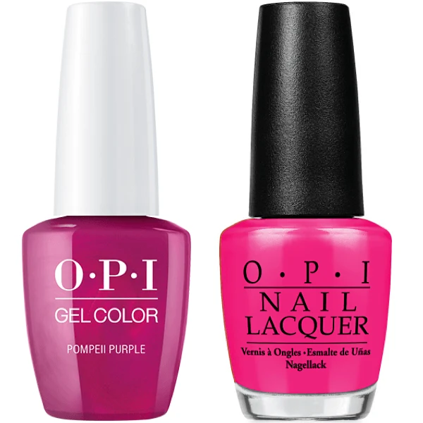 OPI GelColor + Matching Lacquer Pompeii Purple #C09