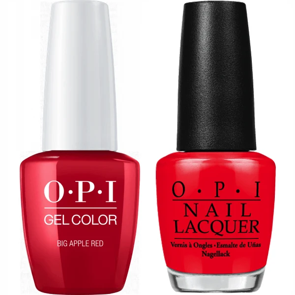 OPI GelColor + Matching Lacquer Big Apple Red #N25