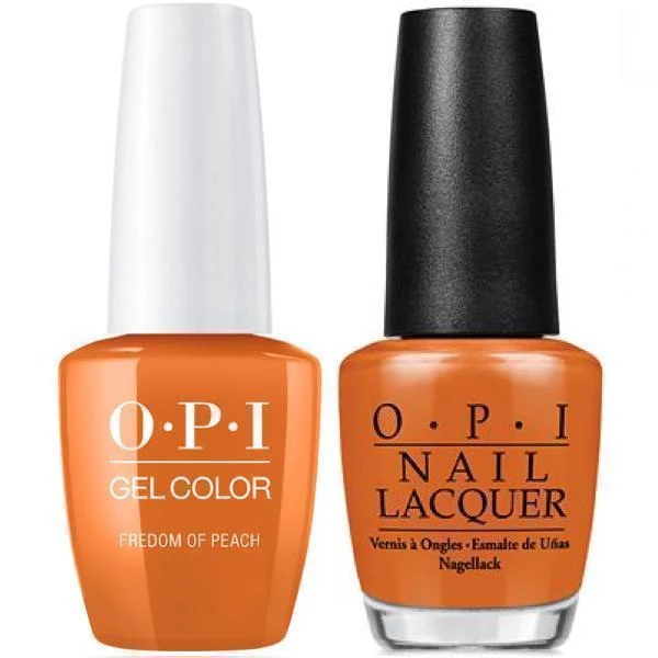 OPI GelColor + Matching Lacquer Freedom Of Peach #W59