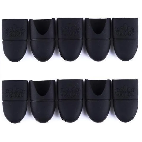 Born Pretty - Gel Polish Remover Black Silicone Wrap 10 pcs #35368-1