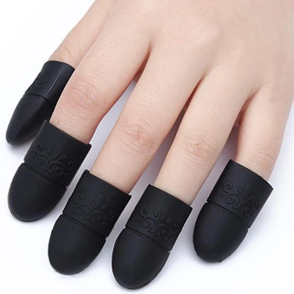 Born Pretty - Gel Polish Remover Black Silicone Wrap 10 pcs #35368-1