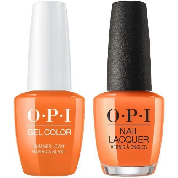 OPI GelColor + Matching Lacquer Summer Lovin' Having A Blast! #G43