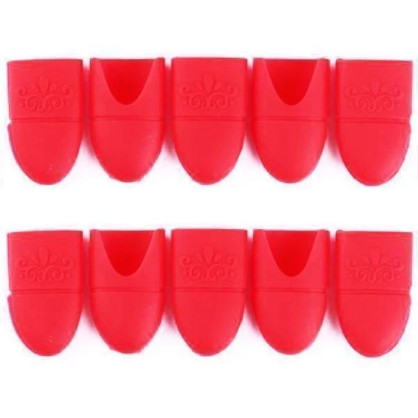 Born Pretty - Gel Polish Remover Red Silicone Wrap 10 pcs #39658-3