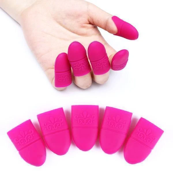 Born Pretty - Gel Polish Remover Red Silicone Wrap 10 pcs #39658-3