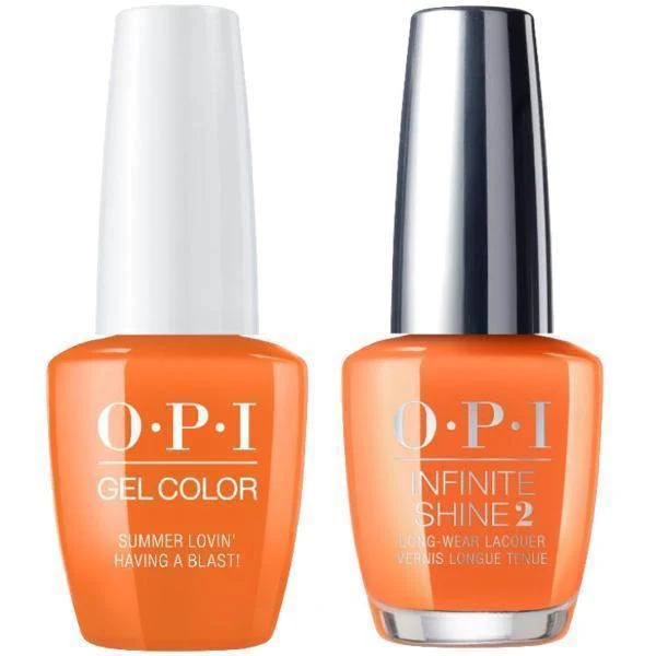 OPI GelColor Summer Lovin' Having A Blast! #G43 + Infinite Shine #G43