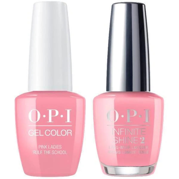 OPI GelColor Pink Ladies Rule The School #G48 + Infinite Shine #G48