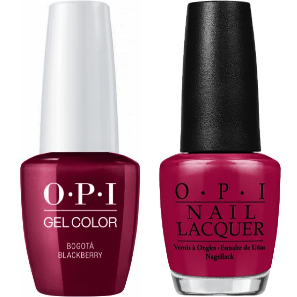 OPI GelColor + Matching Lacquer Bogota Blackberry #F52