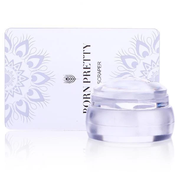 Born Pretty - Small Clear Jelly Stamper + Nail Scraper #31184 + #22140
